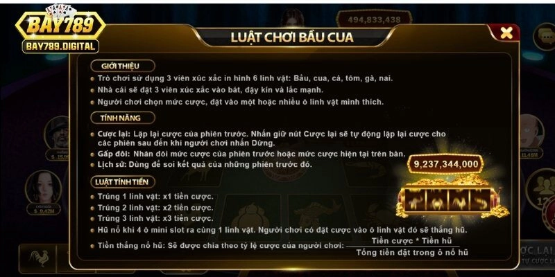 Luật tham gia đặt cược bầu cua online đơn giản